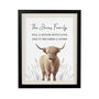 Personalised Highland Cow Black Poster Frame, thumbnail 4 of 4