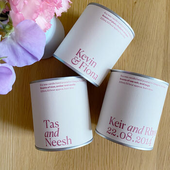 Personalised Couples Candle – Tin Anniversary Gift, 3 of 5