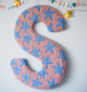Dusky Pink And Blue Star Decorative Letter, 3 of 6