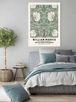 William Morris Green Flower Art Print, 2 of 4