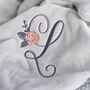 Personalised Grey Elephant Baby Comforter With Initial, thumbnail 2 of 7