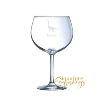 Personalised Brachiosaurus Dinosaur Engraved Glass, 3 of 5