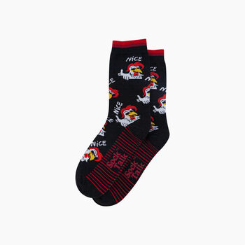 Nice Cock Combed Cotton Novelty Socks In Black, 3 of 4