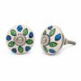 Ocean Leaf Round Shaped Ceramic Drawer Knobs, thumbnail 1 of 9