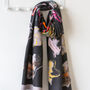 Personalised Floral Outline Scarf, thumbnail 4 of 12
