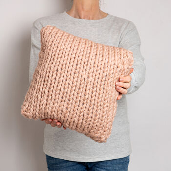 Cuddle Up Cushion Beginner Knitting Kit, 3 of 11