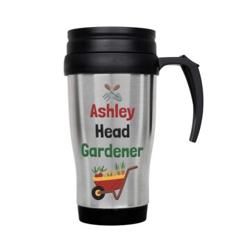 Personalised Head Gardener Travel Mug, 4 of 4
