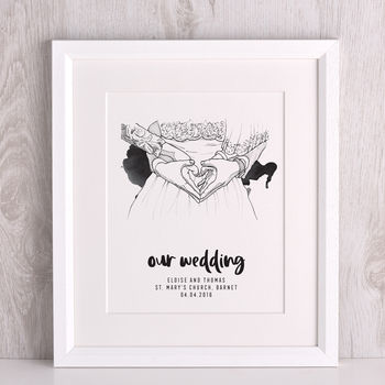 Personalised Contemporary Wedding Portrait, 4 of 5