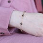 Black Ball Slim Gold Plated Elegant Bracelet, thumbnail 1 of 3