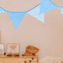 G Decor Blue And White Patterned Cloth Bunting, thumbnail 4 of 8