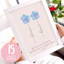 Personalised Watercolour Flower 'Anniversary’ A4 Print, thumbnail 1 of 2