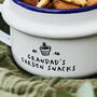 Personalised Enamel Garden Snack Pot, thumbnail 3 of 4