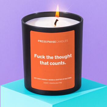 'Fuck The Thought That Counts' Christmas Candle, 3 of 5