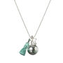 Bola Chime Pregnancy Necklace With Tassel And Star, thumbnail 3 of 7