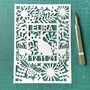Personalised Baby Paper Cut, thumbnail 11 of 12