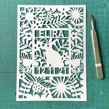 Personalised Baby Paper Cut, 11 of 12