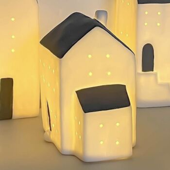 Glowing Ceramic LED Houses – Two Styles, 4 of 5