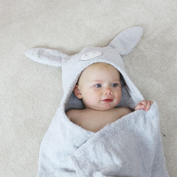 Personalised Hooded Baby Bath Towel Donkey, 5 of 5