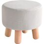 Wooden Footstool Ottoman Pouffe Padded Stool Chair, thumbnail 9 of 12