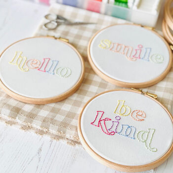 Be Kind Embroidery Hoop Kit, 3 of 3