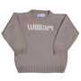 Baby Boy Hand Knitted Personalised Name Sweater, thumbnail 4 of 4