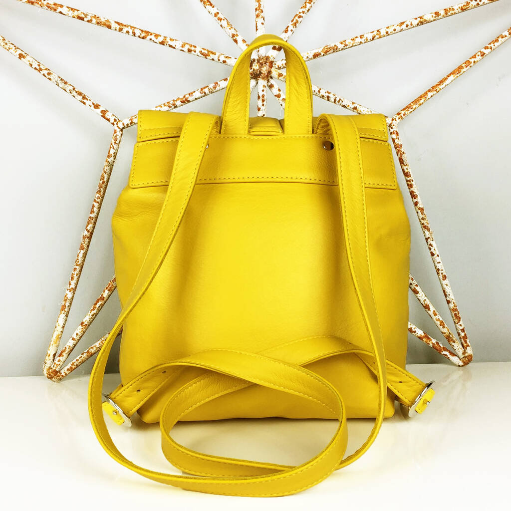 Handcrafted Small Yellow Backpack By Debbie MacPherson Atelier ...