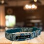 Teal Seahorse Luxury Dog Collar, thumbnail 1 of 2