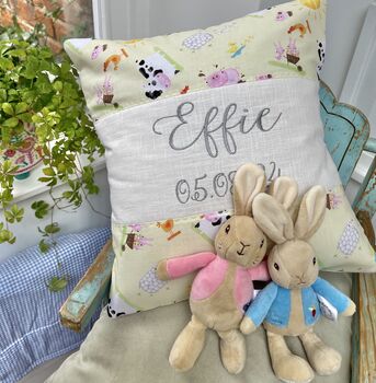 Sunshine Farm Animals Name Cushion Personalised, 4 of 12