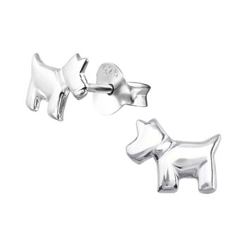 Terrier Dog Sterling Silver Earrings, 4 of 6