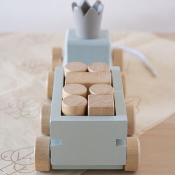 Wooden Toy Pull Train, 8 of 12