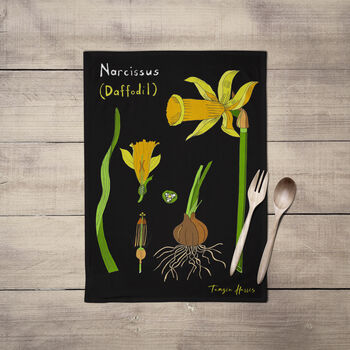 Illustrated Daffodil Tea Towel, 3 of 3