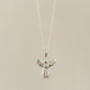 Sterling Silver Filigree Angel Pendant Necklace, thumbnail 3 of 9