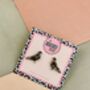 City Pigeon Resin Stud Earrings, thumbnail 2 of 3