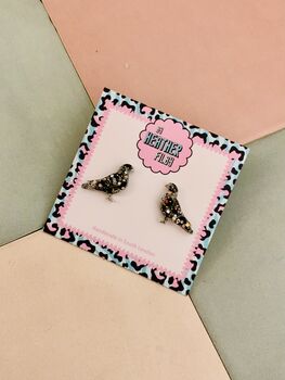 City Pigeon Resin Stud Earrings, 2 of 3