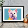 Westie Dog Portrait Illustration Art Print, thumbnail 2 of 2