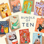 Bundle Of Illustrated Circus Greeting Cards, thumbnail 1 of 11