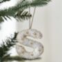 Alphabet Initial Embroidered Felt Christmas Tree Decoration, thumbnail 2 of 4