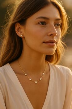 Princess Cut Diamond On The Chain Necklace, 3 of 6