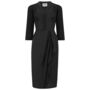 Mabel Long Sleeve Dress In Liquorice Black 1940s Style, thumbnail 1 of 3