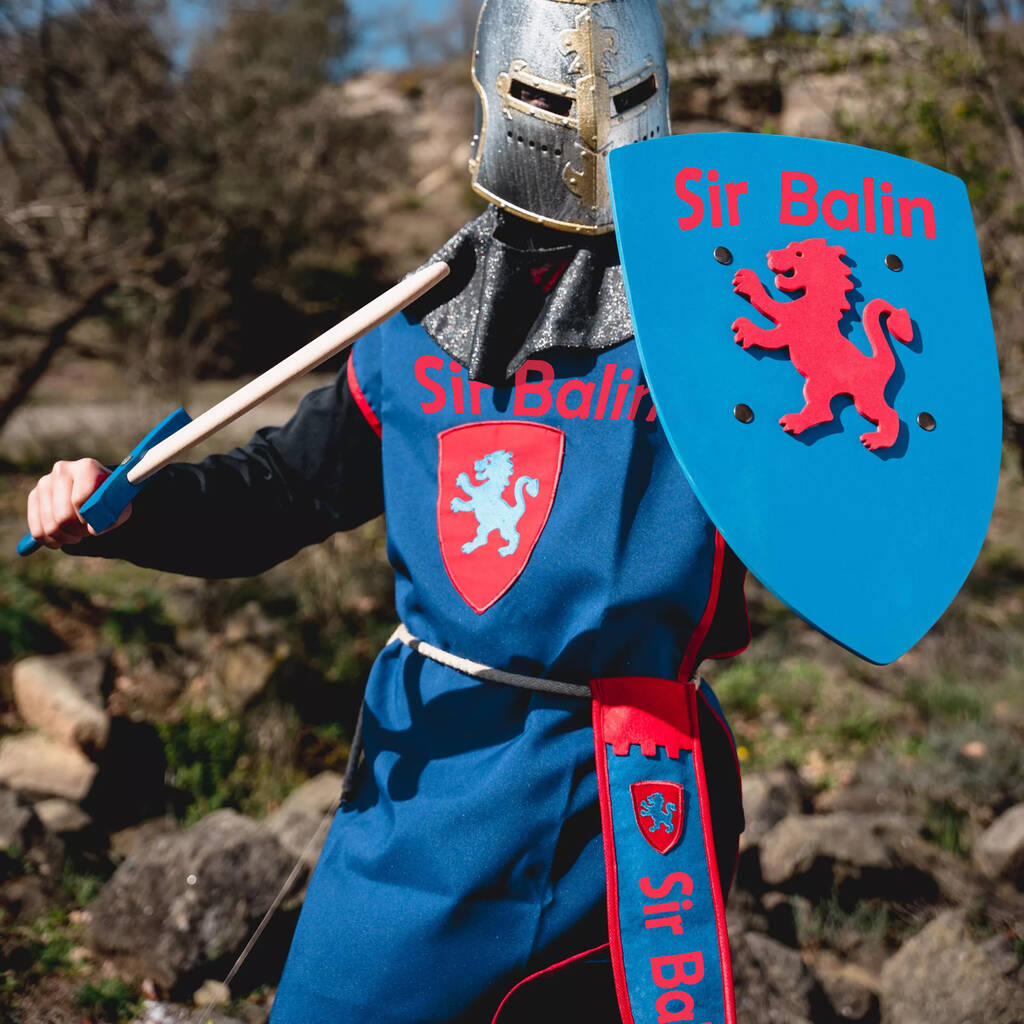 Personalised Wooden Swords, Shields And Tabards In Lots Of Colours, 1 of 5