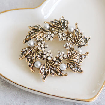 Golden Wreath Brooch, 2 of 5