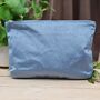 'Hello Gorgeous' Velvet Zip Pouch In Denim Blue, thumbnail 2 of 2