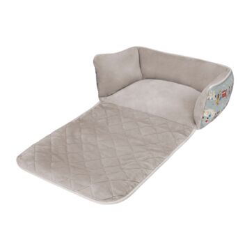 London Design Plush Pet Bed With Roll Out Blanket, 2 of 2