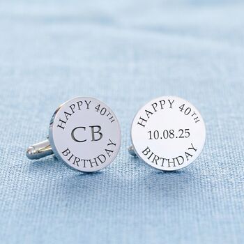 Personalised Happy Birthday Cufflinks, 2 of 6