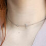 Delicate Sterling Silver Moon And Star Choker, thumbnail 1 of 4