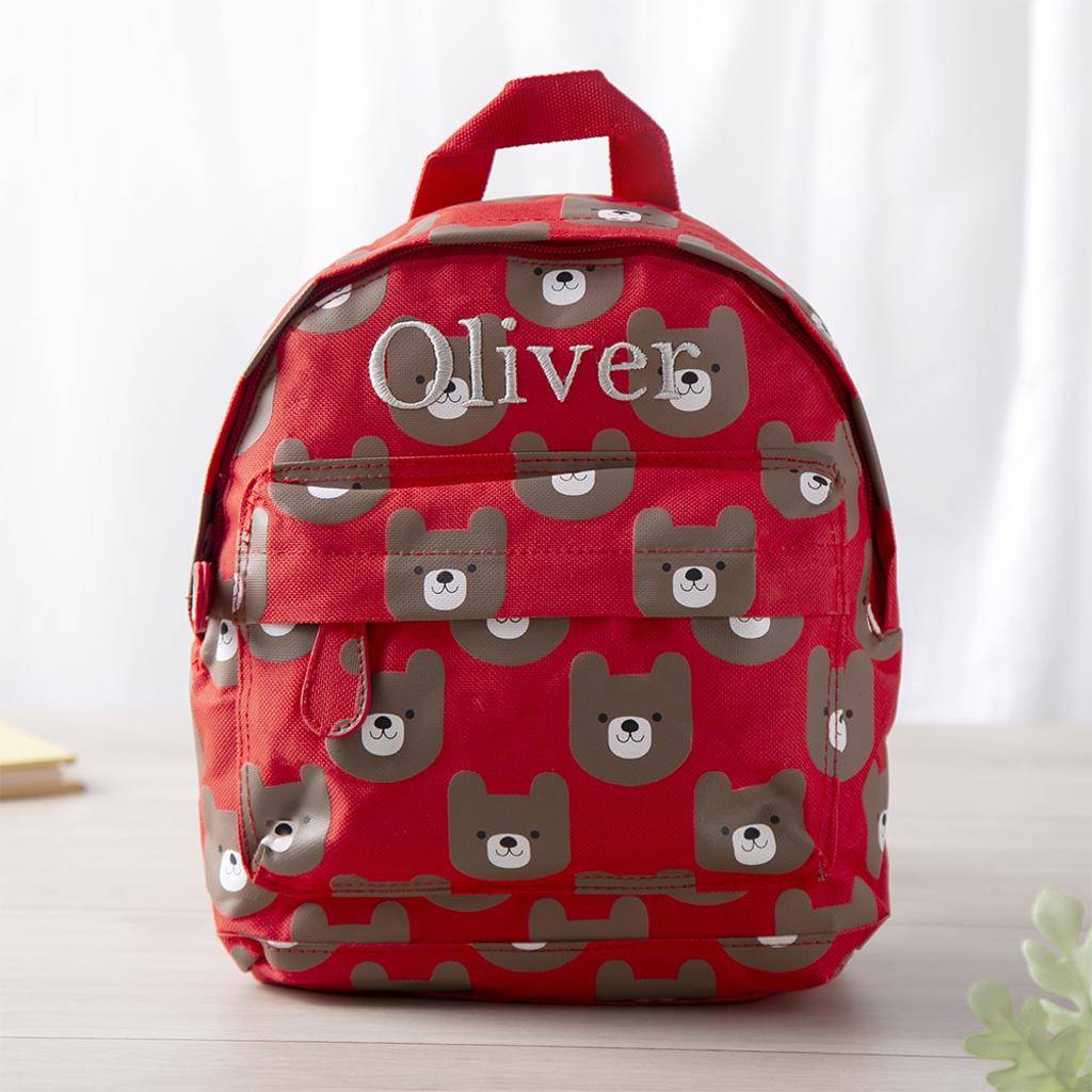 Personalised Red Bear Backpack By My 1st Years