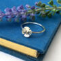 Sterling Silver Mini Blossom Flower Stacking Ring, thumbnail 3 of 7