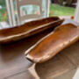 Huge 90cm Teak Root Long Fruit Bowl Wood Handmade Gift Centrepiece, thumbnail 3 of 8