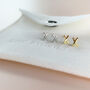 Sterling Silver Minimalist Cross Stud Earrings, thumbnail 6 of 6