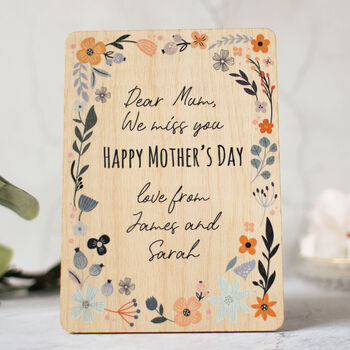 Personalised Mothers Day Card, Wooden Keepsake, 4 of 5